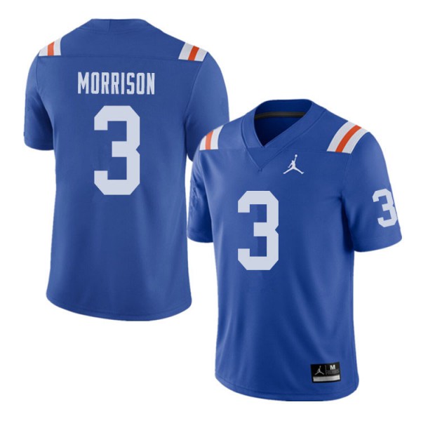 Jordan Brand Men #3 Antonio Morrison Florida Gators Throwback Alternate College Football Jersey
